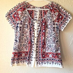 🌻Charter Club Cotton Bohemian Blouse
